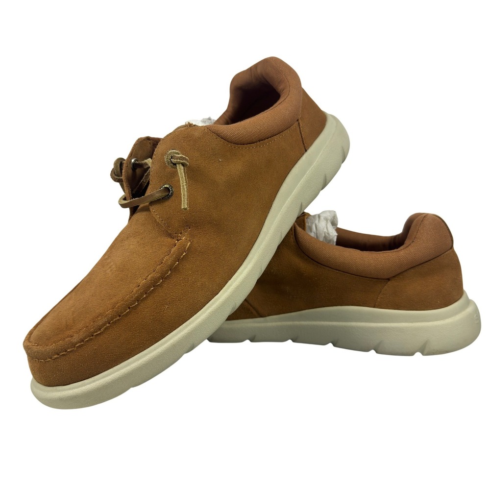 Sperry Top-Sider Suede Boat Shoes Tan Moc Toe Casual Men's Size 10.5